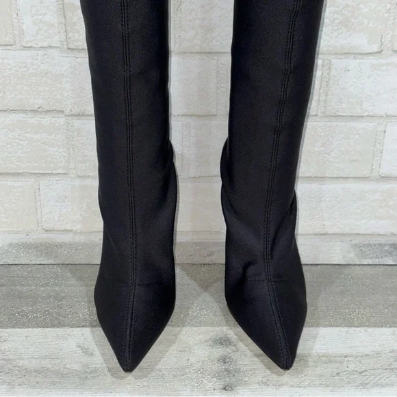 STUART WEITZMAN Ultrastuart Satin Over The Knee Boots - Balck - Sz - 5.5 - Picture 4 of 12